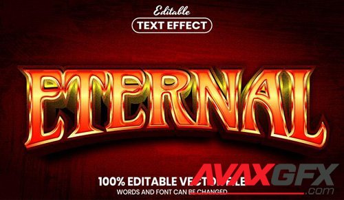 Eternal text, font style editable text effect