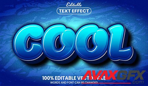 Cool text, font style editable text effect
