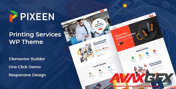 ThemeForest - Pixeen v1.0.4 - Printing Services Company WordPress Theme + RTL - 31186906