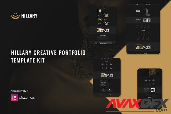 ThemeForest - Hillary v1.0.0 - Creative Portfolio Elementor Template Kit - 33012696