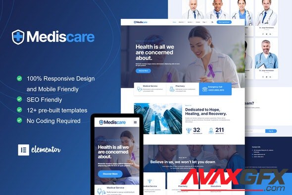 ThemeForest - MedisCare v1.0.0 - Medical Service Elementor Template Kit - 32965448