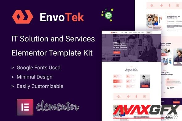 ThemeForest - EnvoTek v1.0.0 - IT Solution & Services Elementor Template Kit - 32868929