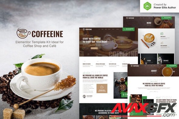 ThemeForest - Coffeeine v1.0.0 - Coffee Shop & Cafe Elementor Template Kit - 33011792