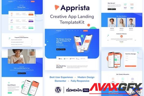 ThemeForest - Apprista v1.0.9 - Creative App Landing Elementor Template Kit - 32006339