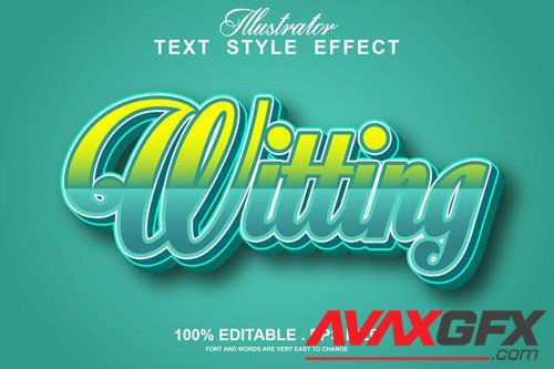Witting text effect editable
