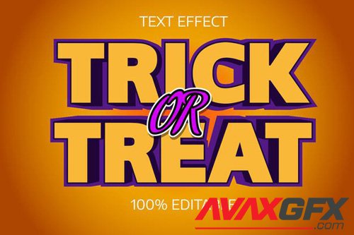 Trick or threat editable text effect