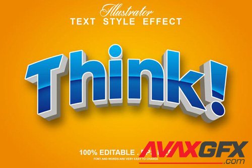 Think text effect editable