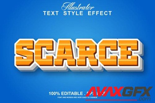 Scarce text effect editable