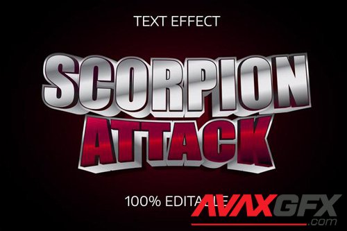 Scorpion attack editable text effect