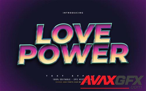 Love power editable text style effect