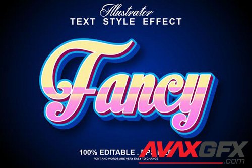 Fancy text effect editable