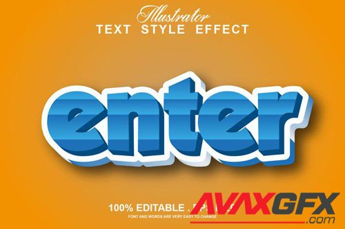 Enter text effect editable