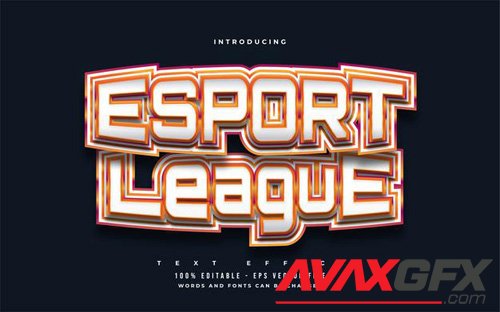 Esport league editable text style effect