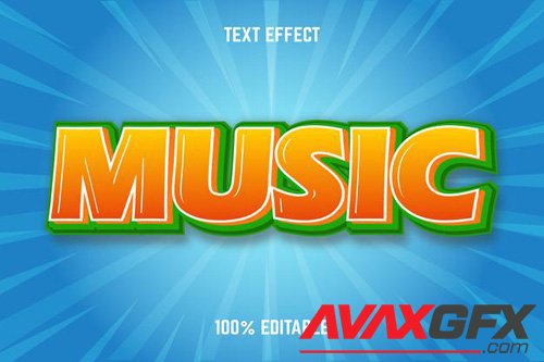 Editable text effect music