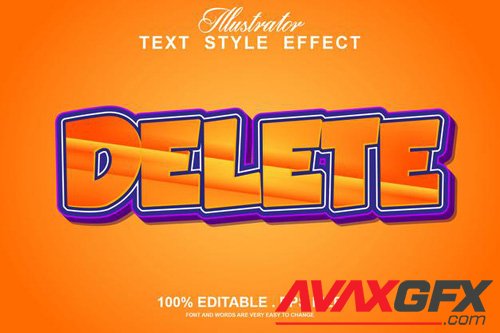 Delete text effect editable