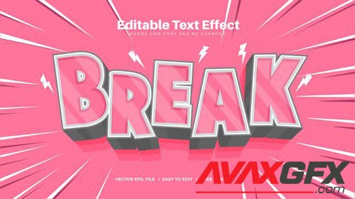 Break text effect template