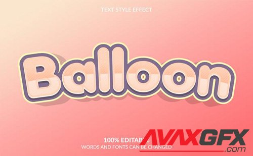 Balloon text style effect