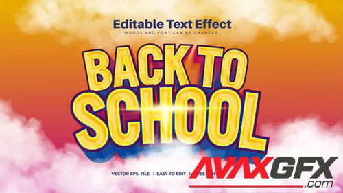 Back to school text effect