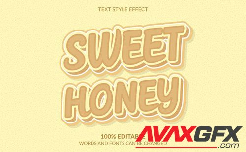 3d sweet honey text style effect