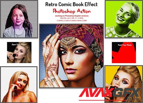 Retro Comic Book Effect PS Action - 5667462