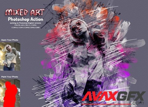 Mixed Art Photoshop Action - 5694868