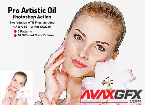 Pro Artistic Oil Photoshop Action - 5733546