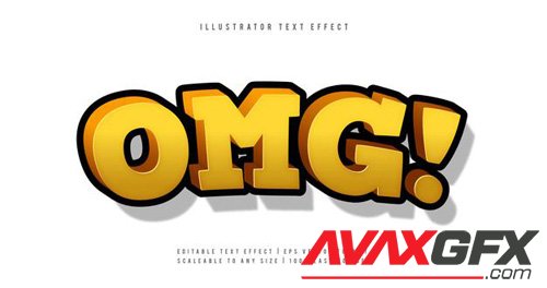 Yellow bright playful comic text font effect