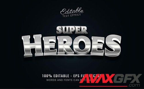 Super heroes text effect