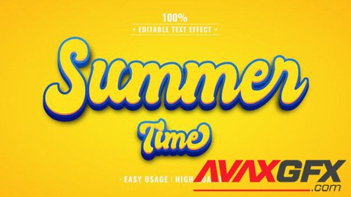 Summer time editable 3d text effect