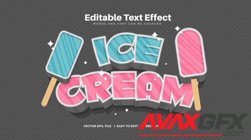 Ice cream text effect