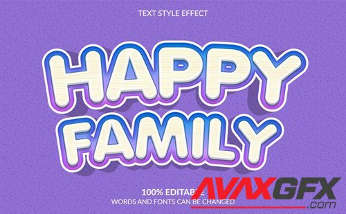 Happy family text style effect