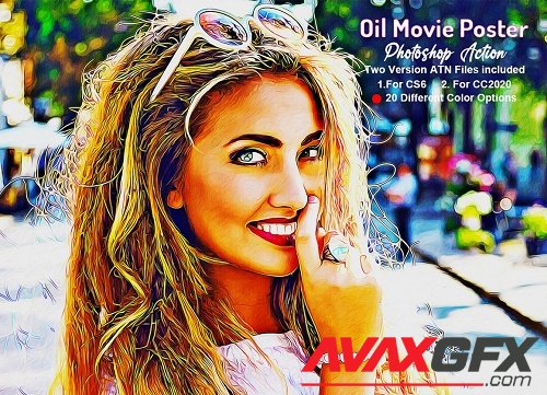 Oil Movie Poster Photoshop Action - 5661410