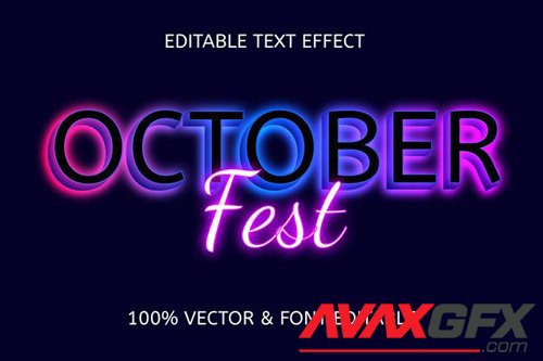 October fest editable text effect vol 3