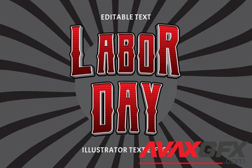 Labor day retro editable text effect