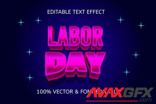 Labor day editable text effect vol 2