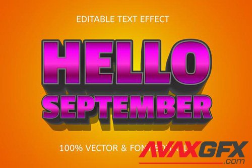 Hello september editable text effect vol 5