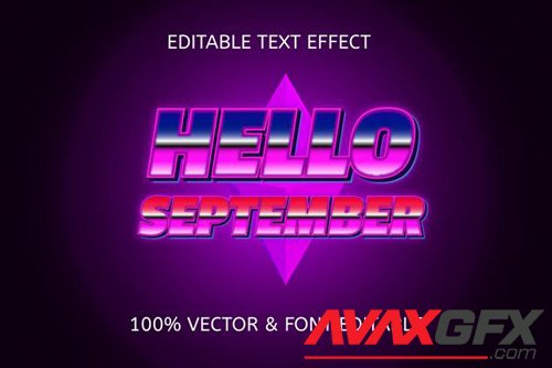 Hello september editable text effect vol 6