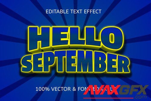 Hello september editable text effect vol 3