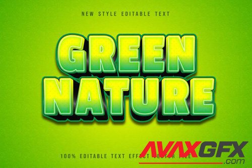 Green nature editable text effect