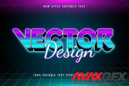 Vector design editable text effect