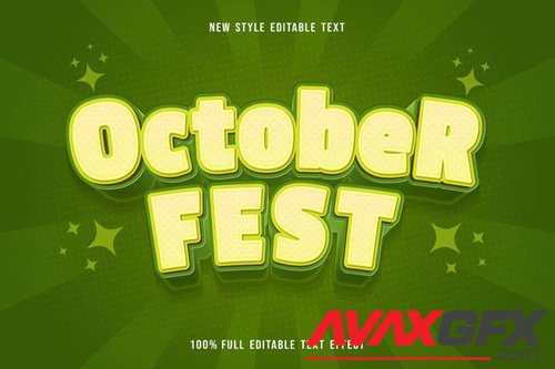 October fest editable text effect