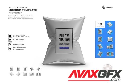 Pillow Cushion Mockup Template Bundle - 1463578