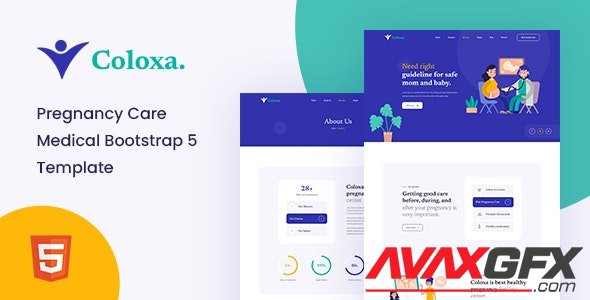 ThemeForest - Coloxa v1.0 - Pregnancy Care Medical Bootstrap 5 Template - 32007044