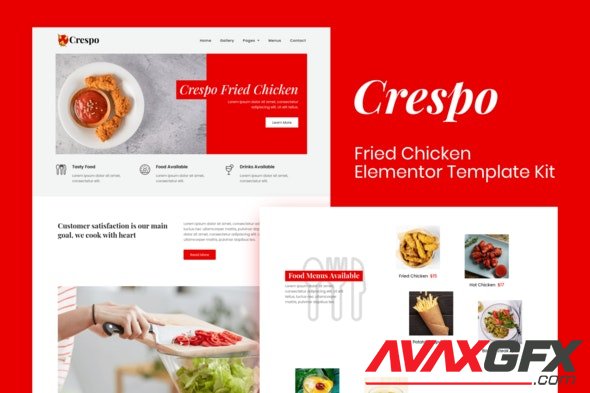 ThemeForest - Crespo v1.0.0 - Fast Food Restaurant Elementor Template Kit - 33075996