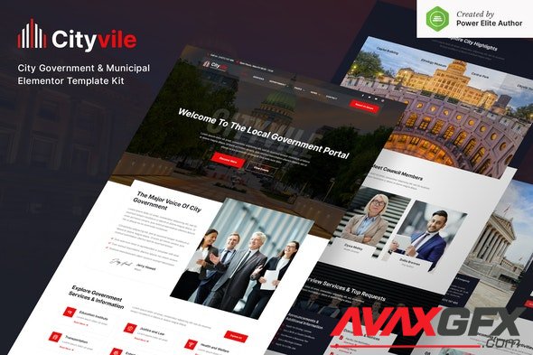 ThemeForest - Cityvile v1.0.0 - City Government & Municipal Elementor Template Kit - 33091344