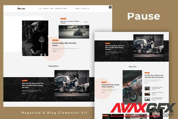 ThemeForest - Pause v1.0.0 - Blog & Magazine Elementor Template Kit - 33077735