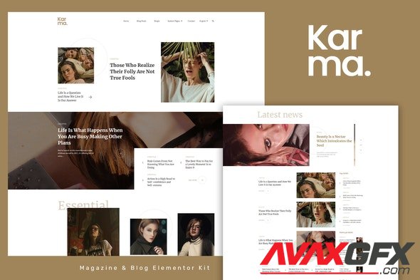 ThemeForest - Karma v1.0.0 - Blog & Magazine Elementor Template Kit - 33040678