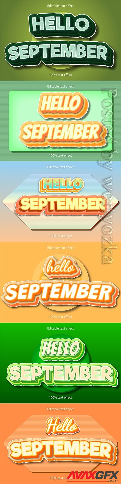 Hello september editable text effect vol 7