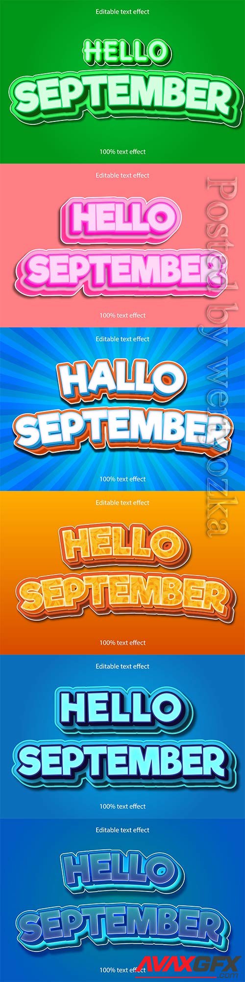 Hello september editable text effect vol 8