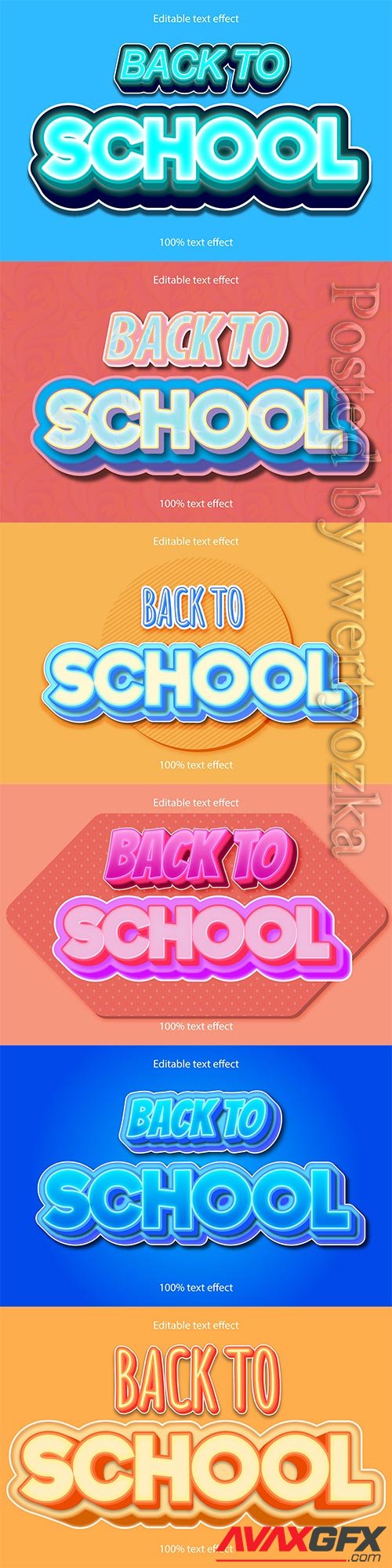 Back to school editable text effect vol 4